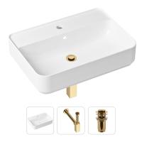 Комплект 3 в 1 Lavinia Boho Bathroom Sink 21520343: накладная раковина 60 см, металлический сифон, донный клапан