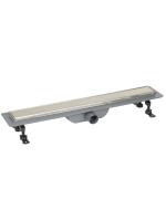 Трап линейный (душевой лоток) Vimarr WD-2 516WD238011040 800 мм с рамкой из нержавеющей стали, с горизонтальным выходом D40/50 мм, с решеткой под плитку (перевертыш)