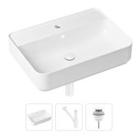 Комплект 3 в 1 Lavinia Boho Bathroom Sink 21520338: накладная раковина 60 см, металлический сифон, донный клапан