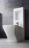 Задняя панель для биде из полимера с полкой CERAMICA ALA CRAZY 1050х365 см 25GRB Задняя панель для биде из полимера с полкой CERAMICA ALA CRAZY 1050х365 см 25GRB