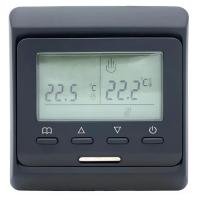 Терморегулятор для теплого пола Vimarr (черный) WIFI программируемый с ЖК дисплеем и двумя датчиками/до3,5 кВт (встраиваемый) 540TM51.716-1032