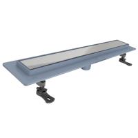 Трап линейный (душевой лоток) Gourlann G-2 G916G260-01050-4 600 мм с вертикальным выходом D50 мм, с решеткой под плитку (перевертыш)