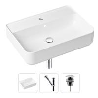 Комплект 3 в 1 Lavinia Boho Bathroom Sink 21520330: накладная раковина 60 см, металлический сифон, донный клапан