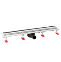 Трап линейный (душевой лоток) Vimarr C.1 517C35001050 500 мм с рамкой из нержавеющей стали, с горизонтальным выходом D50 мм под плитку