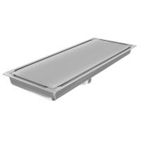 Трап душевой Gourlann H-2 G914H231-11050-4 30х12 см из нержавеющей стали, с вертикальным выходом D50 мм, решетка под плитку