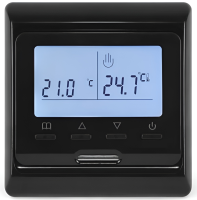 Терморегулятор Vimarr (черный) программируемый с ЖК дисплеем с двумя датчиками/до3,5 кВт (встраиваемый) 540TM51.716-1012