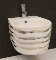 Биде подвесное Ceramica Ala Wave  23BDSM/decor 90/Platin Биде подвесное Ceramica Ala Wave  23BDSM/decor 90/Platin