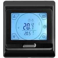 Терморегулятор Vimarr (черный) сенсорный программируемый с ЖК дисплеем и двумя датчиками/до3,5 кВт (встраиваемый) 540TM91.716-0022