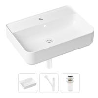 Комплект 3 в 1 Lavinia Boho Bathroom Sink 21520337: накладная  раковина 60 см, металлический сифон, донный клапан