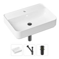 Комплект 3 в 1 Lavinia Boho Bathroom Sink 21520331: накладная раковина 60 см, металлический сифон, донный клапан