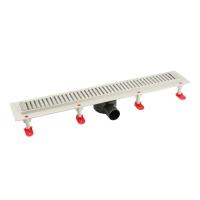 Трап линейный (душевой лоток) Vimarr D.0 517D38001050 800 мм с горизонтальным выходом D50 мм, с решеткой хром
