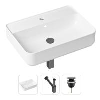 Комплект 3 в 1 Lavinia Boho Bathroom Sink 21520342: накладная раковина 60 см, металлический сифон, донный клапан