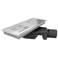 Трап душевой Bejert C-1 B714C131-11050-3 30х12 см из нержавеющей стали, с горизонтальным выходом D50 мм, решетка хром