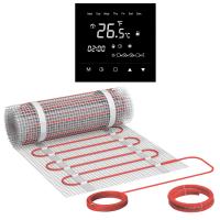 Теплый пол Vimarr SM 540SM1500KM10.0-M1-23 10 м2 1500 Вт с черным зеркальным программируемым сенсорным терморегулятором