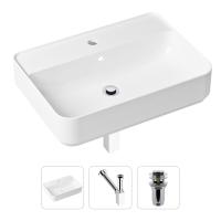 Комплект 3 в 1 Lavinia Boho Bathroom Sink 21520339: накладная раковина 60 см, металлический сифон, донный клапан