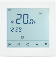 Терморегулятор Vimarr (белый) WIFI сенсорный программируемый с ЖК дисплеем и двумя датчиками/до 3,5 кВт (встраиваемый) 540STM1059-0051