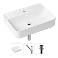 Комплект 3 в 1 Lavinia Boho Bathroom Sink 21520329: накладная раковина 60 см, металлический сифон, донный клапан