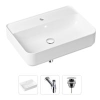 Комплект 3 в 1 Lavinia Boho Bathroom Sink 21520328: накладная раковина 60 см, металлический сифон, донный клапан