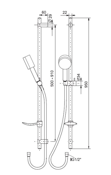 Душевой гарнитур Kaja Ipuri 27502-С Душевой гарнитур Kaja Ipuri 27502-С