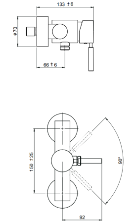 Смеситель для душа Kaja Ipuri 55610-С