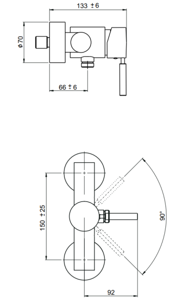 Смеситель для душа Kaja Ipuri 55610-С