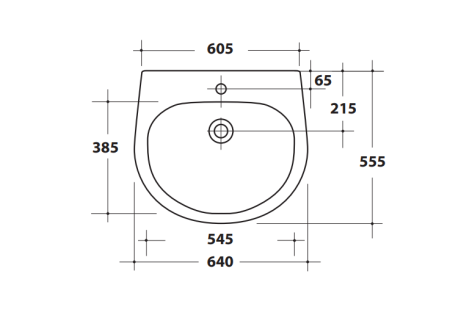 Раковина Ceramica Ala Today 17LV /TODWB640 64 см