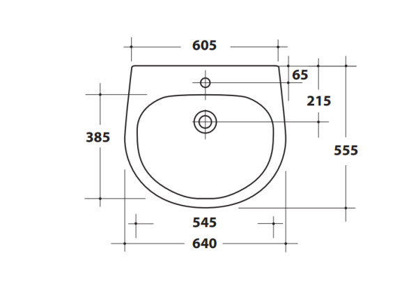 Раковина Ceramica Ala Today 17LV /TODWB640 64 см