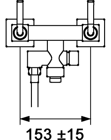 Смеситель для ванны с душем Hansa Quadris 50152102 Смеситель для ванны с душем Hansa Quadris 50152102