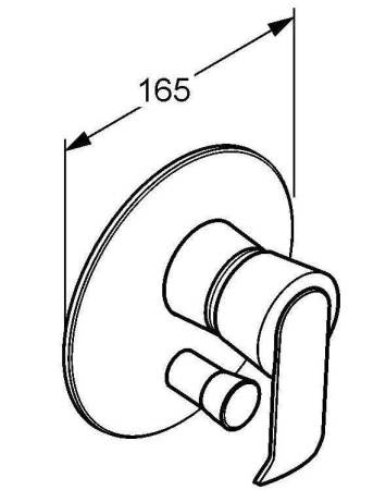 Смеситель встраиваемый для ванны с душем Kludi Joop 555150575 без скрытой части