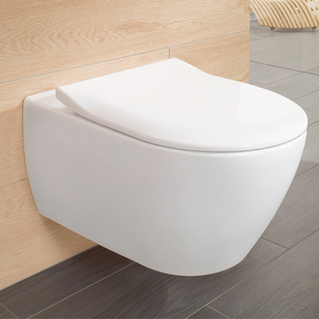 Крышка-сиденье Villeroy & Boch Subway 2.0 9M78S101 с микролифтом, петли хром