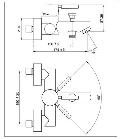 Смеситель для ванны Kaja Ipuri 55410-С Смеситель для ванны Kaja Ipuri 55410-С