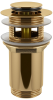 Металлический донный клапан с переливом для раковины Vimarr Drainage 5190014000, золото