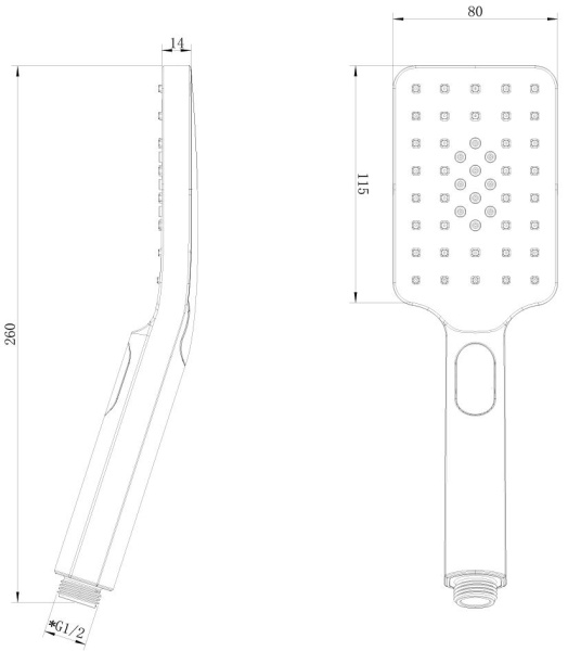 Ручной душ Lemark LM8123BL Черный