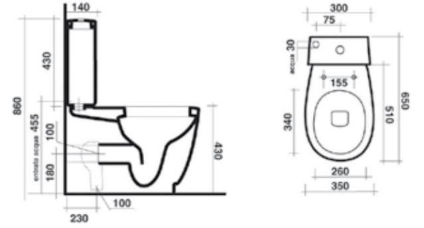 Бачок для унитаза Ceramica Ala Wave 23CM