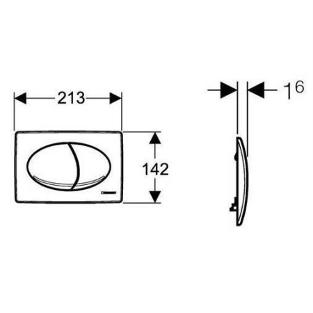 Клавиша смыва для унитаза Geberit Artline 115.666.46.1