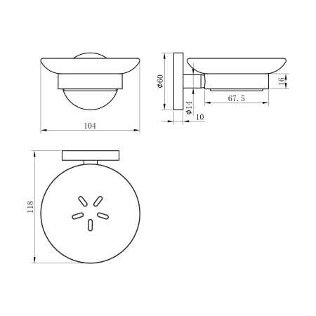 Мыльница с держателем Wellsee Finishing Touch 182501000 Мыльница с держателем Wellsee Finishing Touch 182501000