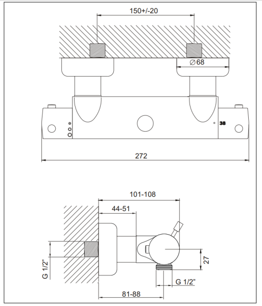 Термостат для душа Kaja Ipuri 34710-С