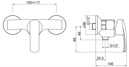 Смеситель для душа Kaja Platinum 57610-С