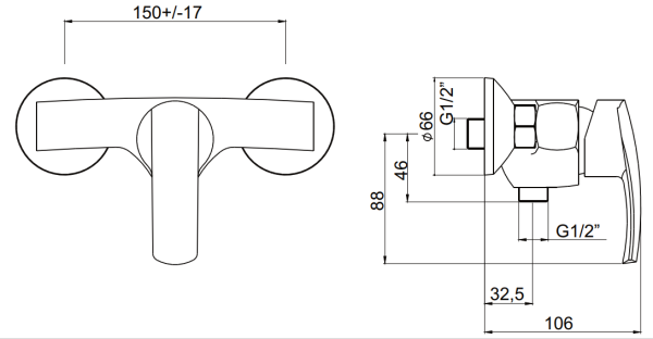 Смеситель для душа Kaja Platinum 57610-С