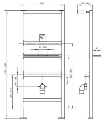 Инсталляция для раковины Winkiel WIW400.0.0.0.0.0