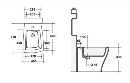 Биде напольное Ceramica Ala Crazy 25BDM