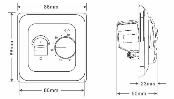 Терморегулятор Vimarr (белый) механический/до3,5 кВт (встраиваемый) 540TM70.26-0001 Терморегулятор Vimarr (белый) механический/до3,5 кВт (встраиваемый) 540TM70.26-0001