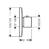Термостат для душа встраиваемый Hansgrohe PuraVida 15772000, без скрытой части