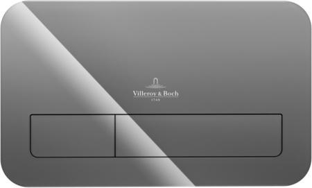 Кнопка смыва Villeroy & Boch Viconnect 922400RA серая глянцевая