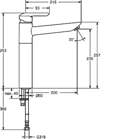 Смеситель для раковины Hansa Vantis 52472203