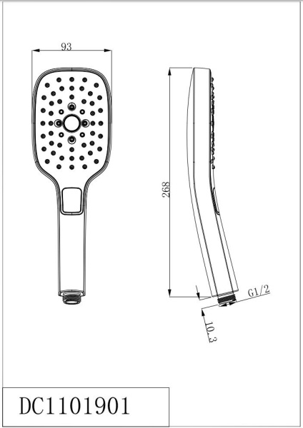 Ручной душ D&K DC1101901
