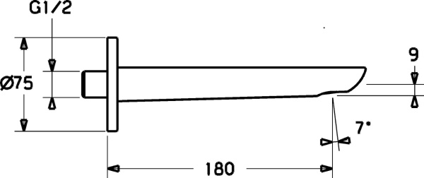 Излив для ванны Hansa Ligna 06822102 Излив для ванны Hansa Ligna 06822102