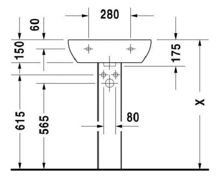 Пьедестал Duravit D-code 08632700002