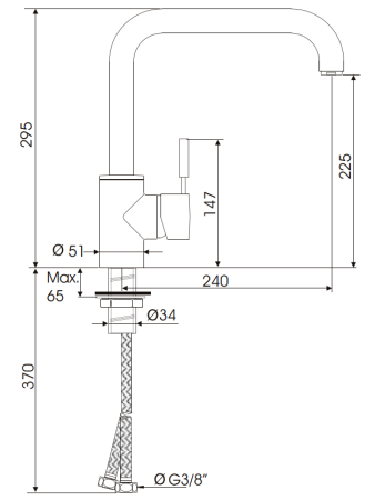 Смеситель для кухни Kaja Ipuri 55821-C хром
