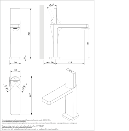 Смеситель для раковины Sanindusa Line 42 555030111